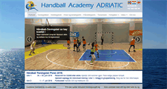 Desktop Screenshot of handball-academy-adriatic.com