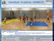 Tablet Screenshot of handball-academy-adriatic.com